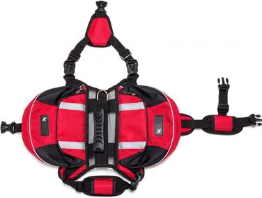 Рюкзак для собак середніх та великих порід, сумка-рюкзак для подорожей, прогулянок та тренувань, водонепроникний, з регульованою шлейкою та ручкою (зелений, L, 28-40 кг)