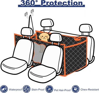 Водонепроникний килимок для собак Vortix на заднє сидіння авто - ідеальний компаньйон у подорожах. Захищає від бруду, шерсті та подряпин, зменшує необхідність миття авто.