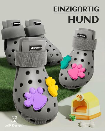 Чоботи для собак: захист подушечок лап, водонепроникні, зручні, дихаючі, неслизькі, легко миються. Ідеально для літа та зими (сірий, XS)