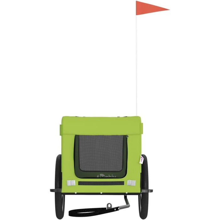 Причіп для велосипеда, переноска для собак, зелений 63x123x66 см