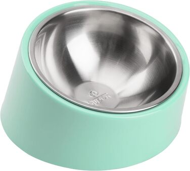 Нахилена годівниця для собак та котів SuperDesign 15°, зелений меламін, 600 мл
