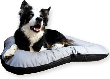 Ліжко для собак середніх порід 4L Textil KLEO, 90x70 см, бежеве, з блискавкою. Також: килимок, матрац, подушка для собак. Розміри: 80x60x10 см (сірий, з блискавкою)