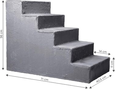 Сходинка для собак Mg Design – Marineblau (Морський синій), стабільна дерев'яна рамка, для собак та котів, 40 x 45 x 5 см