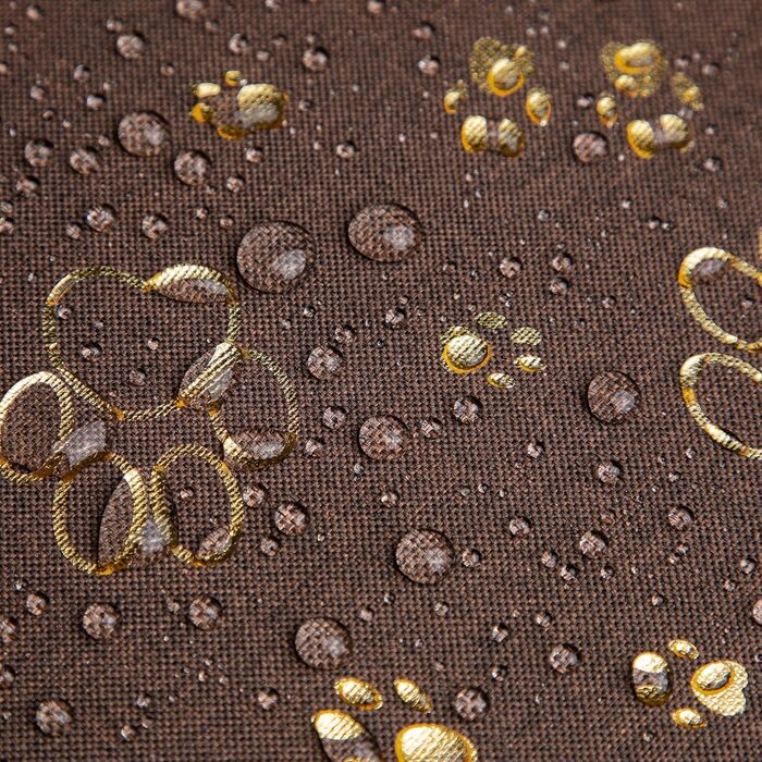 Ліжко для собак - м'яке ліжко-корзина для собак, котів, маленьких, середніх та великих собак - подушка для собак, собаче ліжко, лежанка для собак, місце для сну - 63x48 см - (XXL - 107x80 см, Колір: Коричневий з лапами)