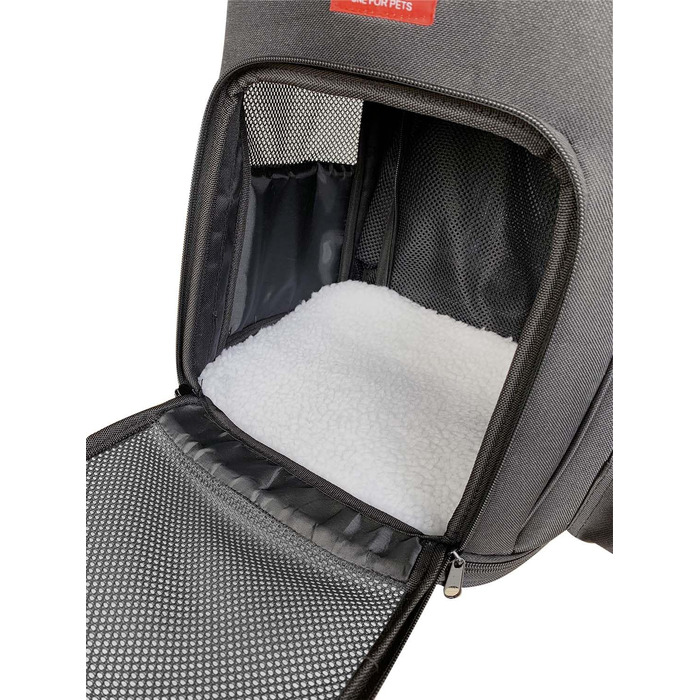 Розширюваний рюкзак для домашніх тварин One for Pets для котів та собак, чорний колір