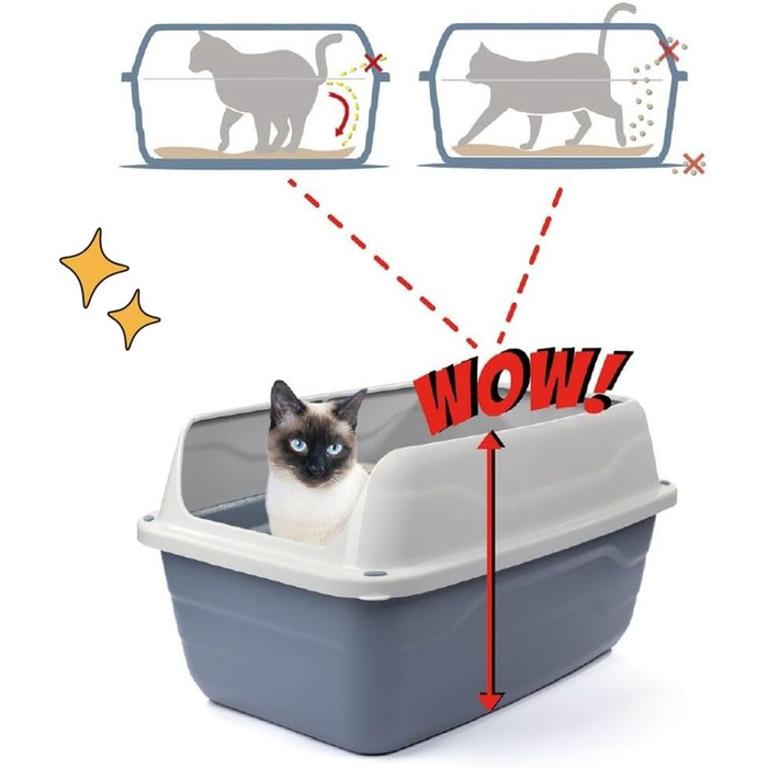 Котлові туалети для котів GarPet XXL: великі, відкриті, з високим бортиком, гігієнічні