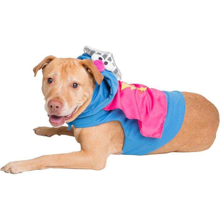 Костюм для собак Super Grover від Pet Krewe – ідеальний для маленьких, середніх, великих та екстра-великих собак. Підходить для Хелловіну, вечірок, фотосесій та як подарунок для собаколюбів