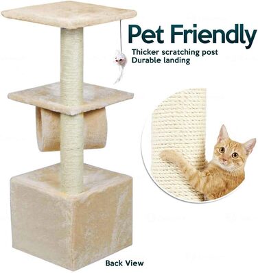 Когтеточка для котів CA&T P.J Pet Products, бежева, універсальна