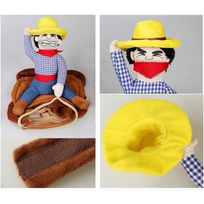 Костюм для собаки на Хелловін у стилі ковбоя: теплий, зручний, для домашніх тварин, розмір S