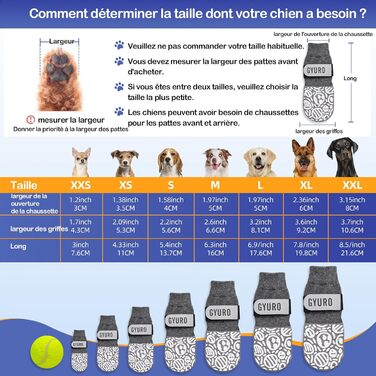 Антиковзаючі собачі шкарпетки для дому (XXL, сірий) - захист лап від слизькості та подряпин