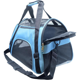 Переноска для котів та собак, м'яка, портативна, складана, бірюзова (Mittel-Blau)
