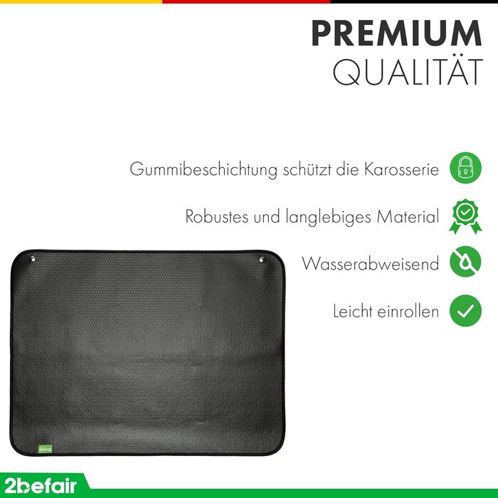 Захист краю багажника - Made in Germany, міцний захист краю багажника при завантаженні/розвантаженні, з кріпленням на липучках, 80 x 60 см, аксесуар для авто