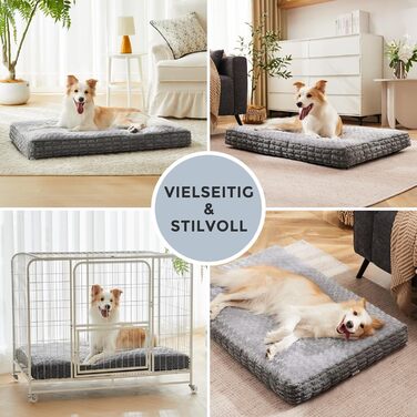 Ортопедичний килимок для собак - м'який лежак для тварин, неслизький, теплий, сірий, 60x45x12 см