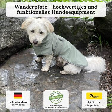 Водонепроникний теплий дощовик для собак Wanderpfote – стильний дощовик для маленьких та середніх собак (зелений, M)