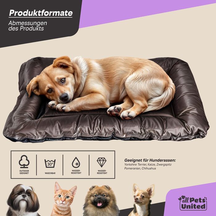 Килимок для собак, лежанка для собак Indoor & Outdoor; лежанка-кошик для собак та котів (S - 60x40 см)