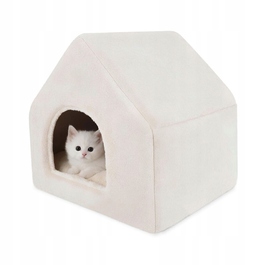 Будиночок-лежак для котів SUITE Carinio з двосторонньою подушкою, 44 × 42 × 44 см