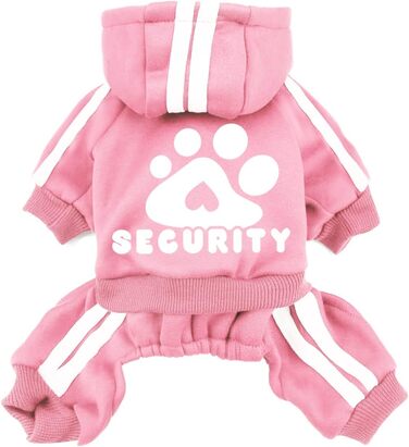 Теплий пуловер для собак на осінь/зиму: флісова куртка для чихуахуа, тедді та інших маленьких та середніх порід. Бавовняний одяг для собак та котів. Рожевий колір.