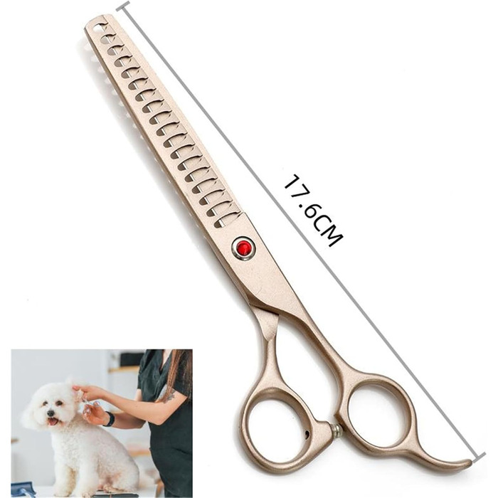 Набір професійних ножиць для собак 3 в 1, для грумінгу собак, котів та інших тварин (жовтий)