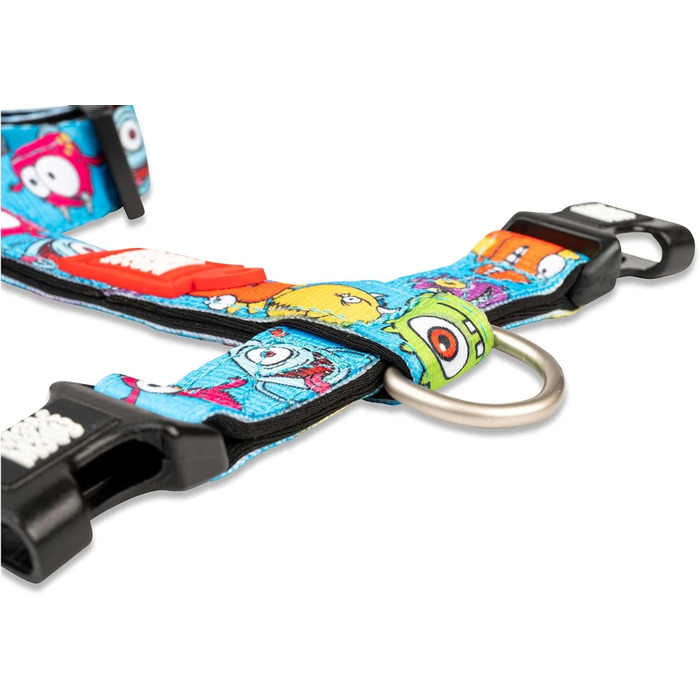 Нашийник для собак Max & Molly H-подібної форми, Ultrabequemes Geschirr Hund, Neopren, середні породи, Little Monsters/M, з підкладкою, безпечний, ультралегкий, комфортний для вашого улюбленця