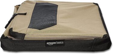 Складаний м'який переносний бокс Amazon Basics для котів, собак та дрібних тварин, 66×46×46 см, бежевий