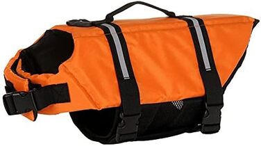 Жилет для плавання для собак - безпечний жилет-мандель для цуценят та великих собак (Помаранчевий, M)