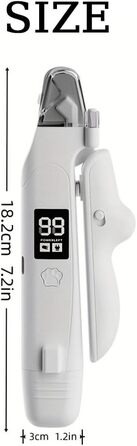 Триммер для когтів домашніх тварин 2-в-1 з LED-підсвічуванням Krallenschneider, з контейнером для збору, тихий мотор