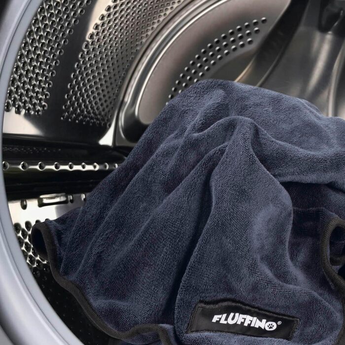 Рушник для собак темно-синій, розмір M | М'який, швидковисихаючий, вбираючий | Рушник для тварин з клямками | Для середніх собак | Аксесуар для домашніх тварин темно-синього кольору, 1 шт.