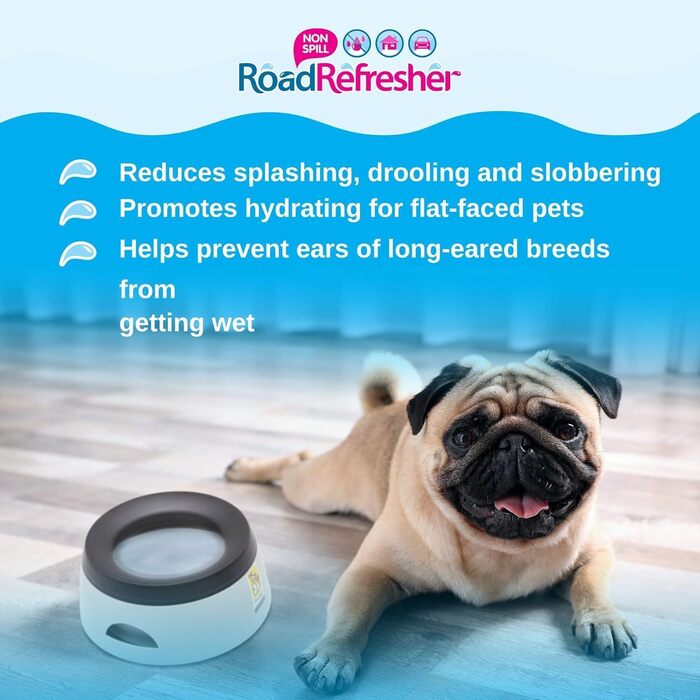 Миска для води для собак та котів Road Refresher Non Spill Grey Small - не проллється
