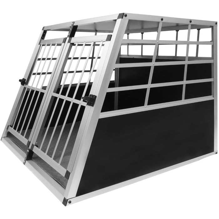 Транспортна переноска для собак та котів, велика подвійна переноска, алюмінієва гніздова решітка, переноска для автомобіля, переноска в багажник