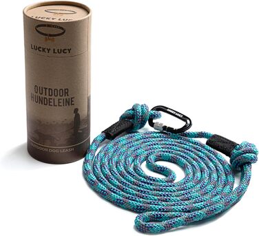 LUCKY LUCY Повідок для собак 3 м, для середніх і великих порід, з відбивачем, міцний алюмінієвий карабін, синій