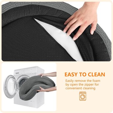 Кругле ліжко для собак середніх порід, котяче ліжко, зручне, знімний кошик, Ø 70 см, сірий колір, 70 x 70 x 20 см