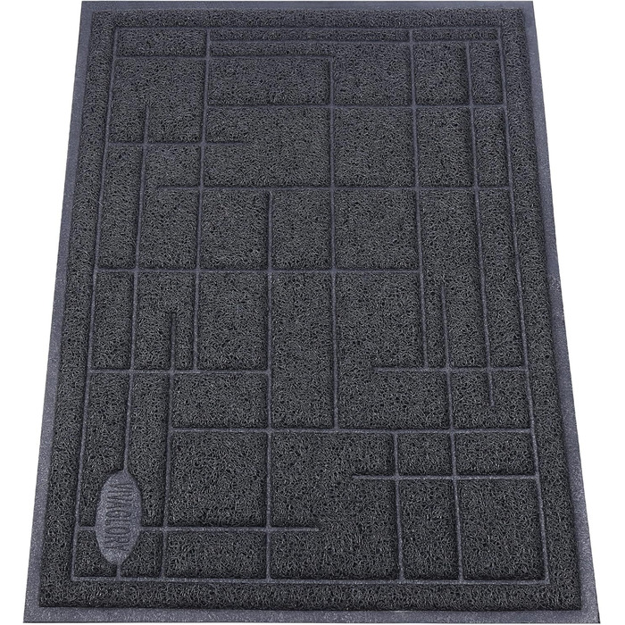 Килимок для котячого туалету VIVAGLORY, сірий, 90х60 см. Килимок для котячого лотка, миючий, підкладка, ловильник наповнювача.