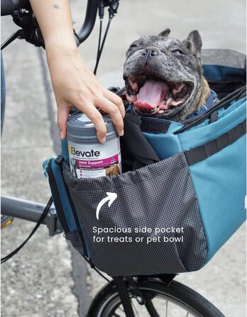 Корзина для домашніх тварин Vincita Caddy для Brompton, з алюмінієвим каркасом та сіткою, для велосипеда, сіра