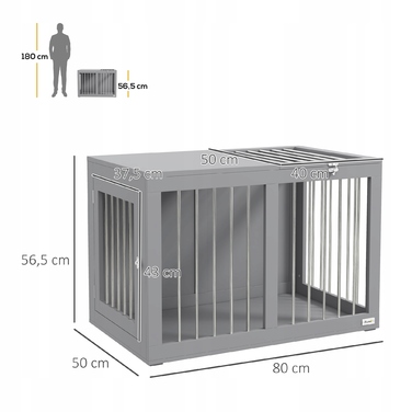 Металева клітка PawHut 50 x 80 x 56,5 см