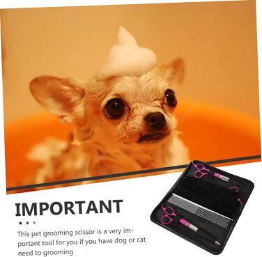 Професійні вигнуті ножиці для грумінгу собак Mipcase з нержавіючої сталі. Безпечні закруглені кінчики для стрижки та догляду вдома та в салоні