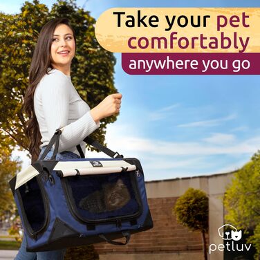 Petluv Преміум м'яка переноска для котів і собак, заспокійлива, для подорожей