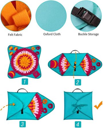 Килимок для собак Emwel для носових ігор, миючий, пазл-іграшка, великий, середній, цуценята, червоний