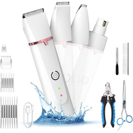 Машинка для стрижки собак Leise, 4 в 1: стрижка тіла, обличчя, вух, подушечок лап. Ідеальна для собак та котів.