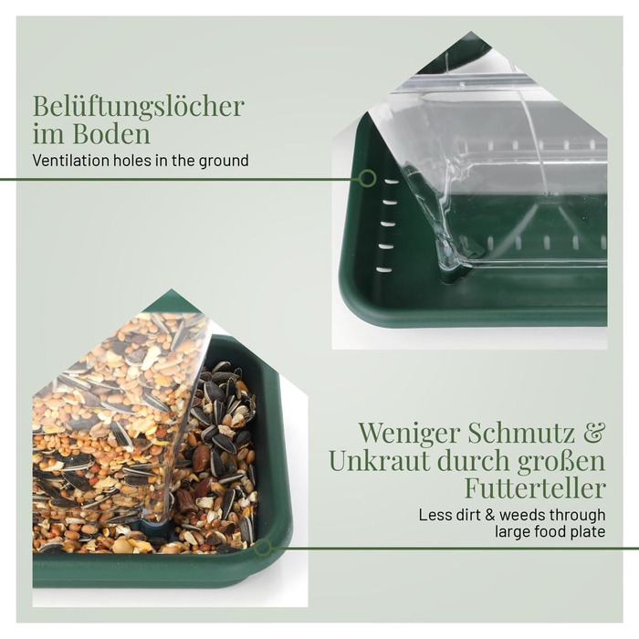 Годівниця для птахів Wildlife Home XL - велика, для підвішування, стійка до погодних умов, годівниця-пагода для саду та балкону