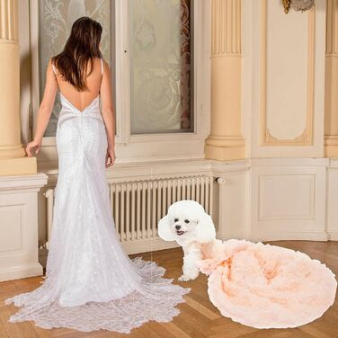 Сукня для собак 'Принцеса' з тюлевою спідницею та знімним шлейфом, рожева, розмір S (набір 1)