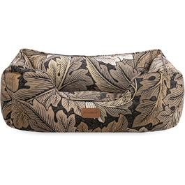 Лежак для собак Rosewood x Morris & Co Acanthus, малий, хакі, з м'якими бортами, нековзкий, праний, розкішний принт Вільяма Морріса