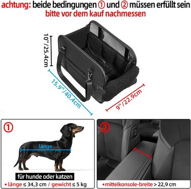 Транспортна сумка для собак та котів: переноска для тварин до 6 кг, з підстилкою та сталевим каркасом, чорна