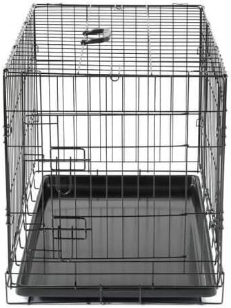 Складана клітка-переноска Vadigran Classic 76x48x55 см, чорна, розмір L