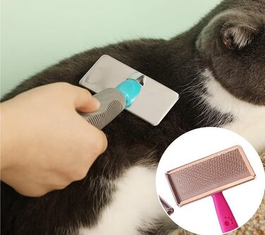 Бурштук для догляду за шерстю котів з довгим хутром, щітка для собак і котів, гребінець для котів, щітка для догляду за домашніми тваринами, для кошенят, кроликів, інструмент для видалення шерсті, масажна та очисна щітка для розплутування вузлів