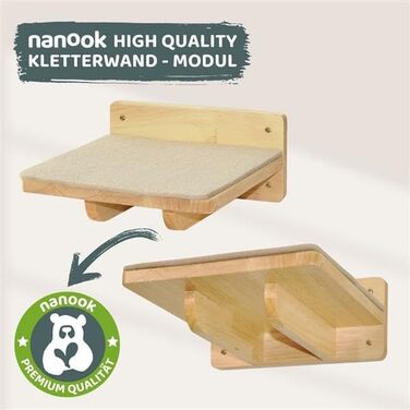 Стіна для лазіння котів nanook XL – набір із 3 сходинок, настінний когтеточка для котів, сходи для лазіння, дерев'яний комплекс