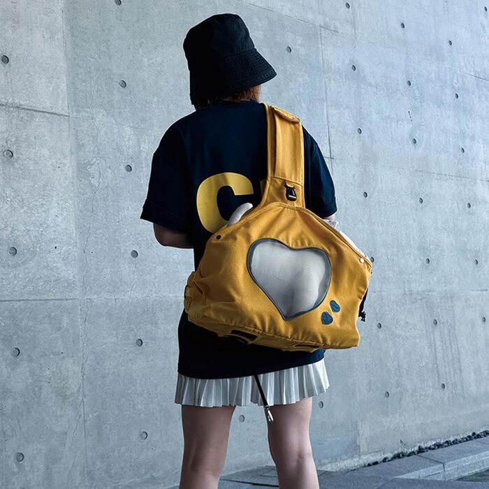 Сумка-переноска для собак та котів, легка переноска для тварин, зелена (жовта)