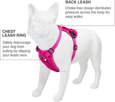 Шлея для собак Best Pet Supplies Voyager Freestyle 4-в-1, регульована, знімна підкладка, для малих і великих порід, червона, XS