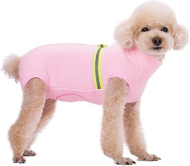 Теплий зимовий пуловер для собак з флісу та світловідбиваючою вставкою (XXL, рожевий)