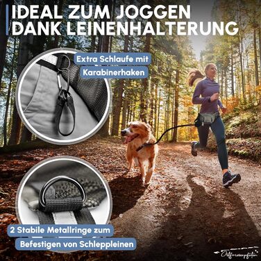 Лекарлі-бавовняна сумка-бананка для собак 'Talea' з замком-кліпсою - сумочка для ласощів, аксесуари для собак (M, сіра)