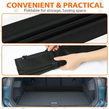 Захисна килимок у багажник для автомобіля Flintronic, 96 x 64 см, складаний, універсальний, для захисту від ударів, підходить для авто, SUV та мінівенів